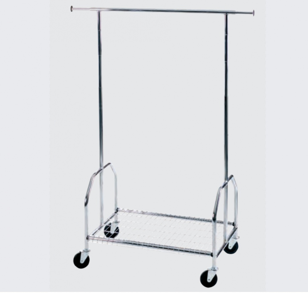 Klädställning med rejäla hjul, ALBERT, 90 x H 130-170 cm, Silver i gruppen Förvaring / Sovrumsförvaring hos SmartaSaker.se (41386)