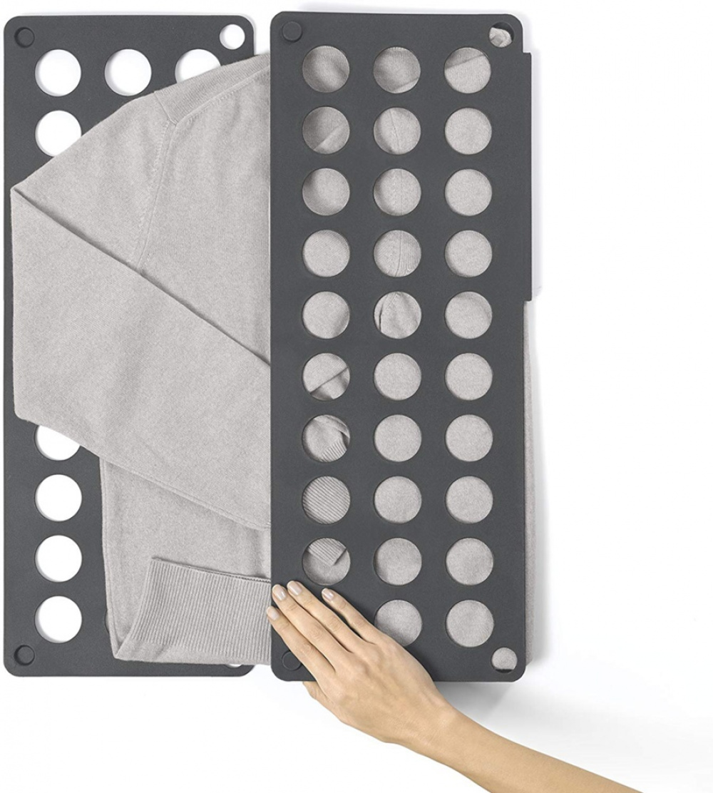 Klädvikare, Spar tid - blir snyggt, CLOTHES FOLDER , Grå i gruppen Förvaring / Tvätt och tork hos SmartaSaker.se (41388)