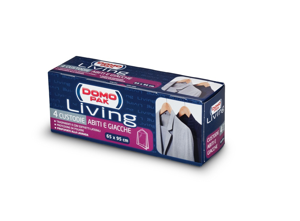 Klädöverdrag, kort, genomskinlig plast, Lavendeldoft, 4 st på rulle, LIVING, 65 x H 95 cm, Klar i gruppen Förvaring / Garderobsförvaring / Klädgarderober hos SmartaSaker.se (41418)