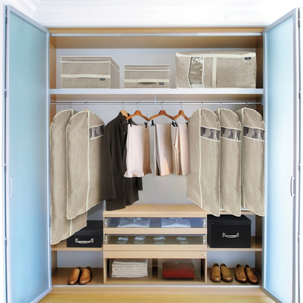 Klädöverdrag, Kort, MAISON, 60 x H 100 cm, Sand i gruppen Förvaring / Garderobsförvaring / Klädgarderober hos SmartaSaker.se (41419)