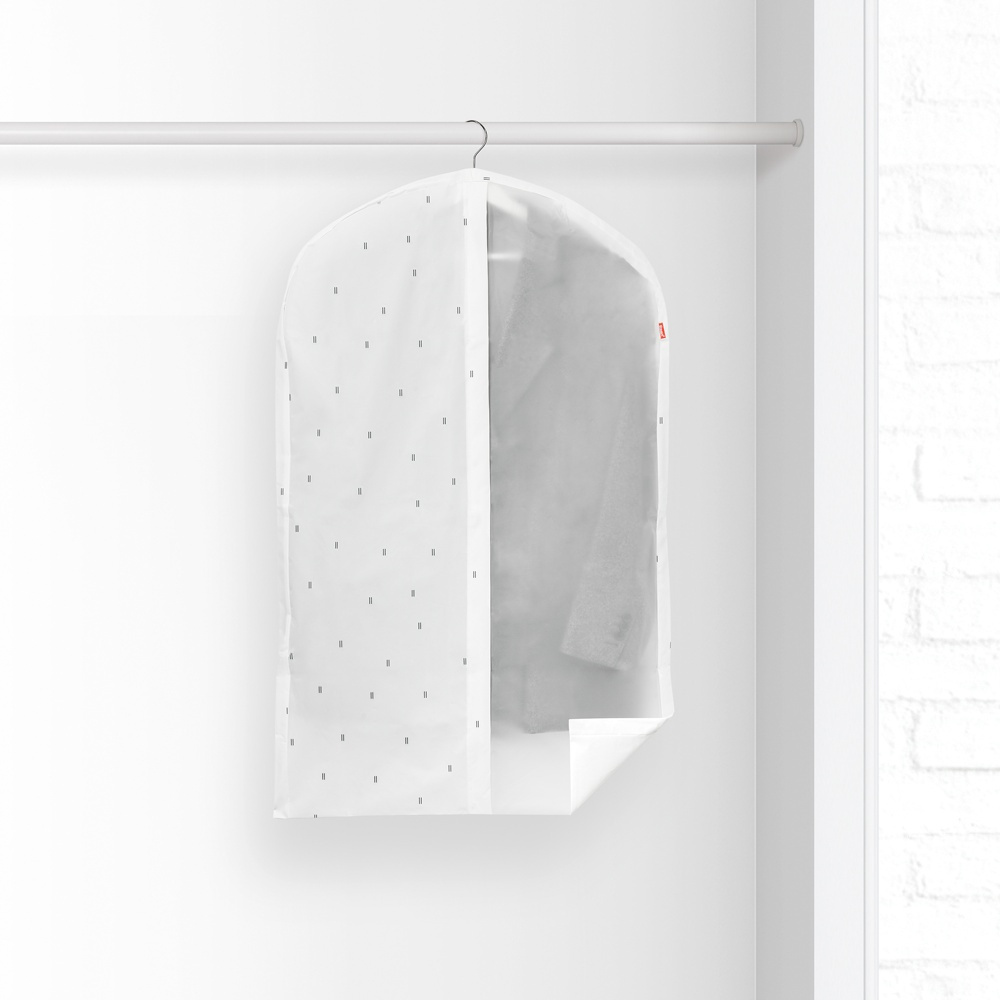 Klädöverdrag, Kort, RAIN, 60 x 5 x H 100 cm, Transparent / Vit i gruppen Förvaring / Garderobsförvaring / Klädgarderober hos SmartaSaker.se (41423)