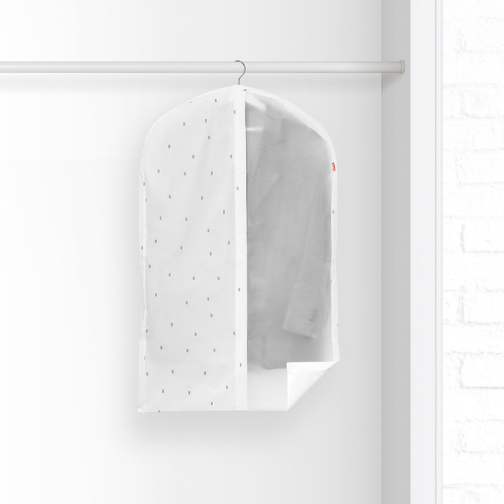 Klädöverdrag, Kort, RAIN, 60 x 5 x H 100 cm, Transparent / Vit i gruppen Förvaring / Garderobsförvaring / Klädgarderober hos SmartaSaker.se (41423)