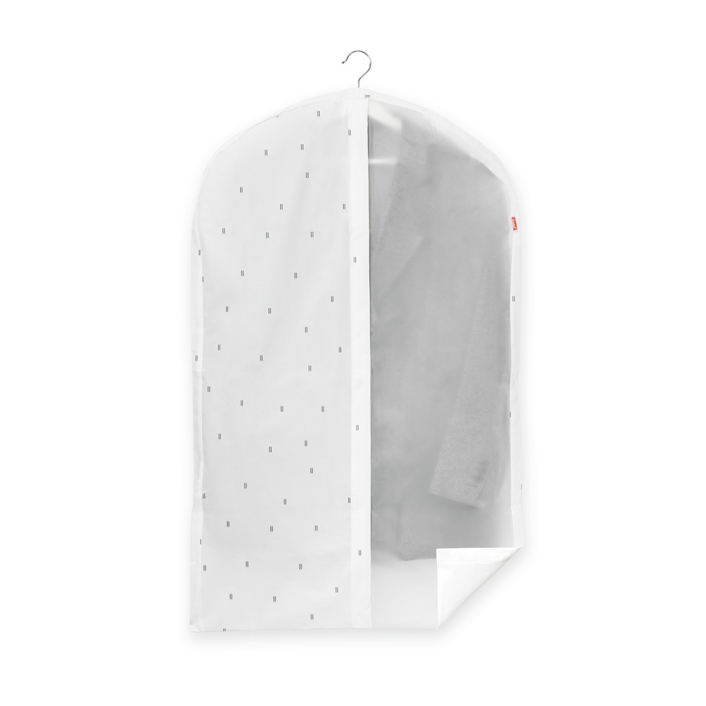 Klädöverdrag, Kort, RAIN, 60 x 5 x H 100 cm, Transparent / Vit i gruppen Förvaring / Garderobsförvaring / Klädgarderober hos SmartaSaker.se (41423)