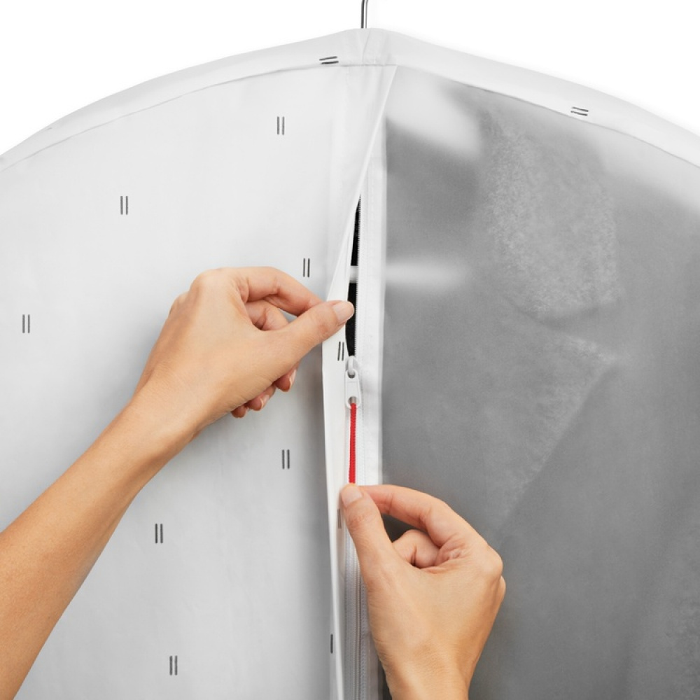 Klädöverdrag, Kort, RAIN, 60 x 5 x H 100 cm, Transparent / Vit i gruppen Förvaring / Garderobsförvaring / Klädgarderober hos SmartaSaker.se (41423)