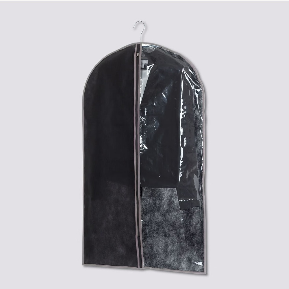 Klädöverdrag, Kort, SUIT COVER, 60 x H 100, Svart /Transparent i gruppen Förvaring / Garderobsförvaring / Klädgarderober hos SmartaSaker.se (41428)