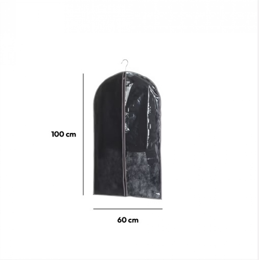 Klädöverdrag, Kort, SUIT COVER, 60 x H 100, Svart /Transparent i gruppen Förvaring / Garderobsförvaring / Klädgarderober hos SmartaSaker.se (41428)
