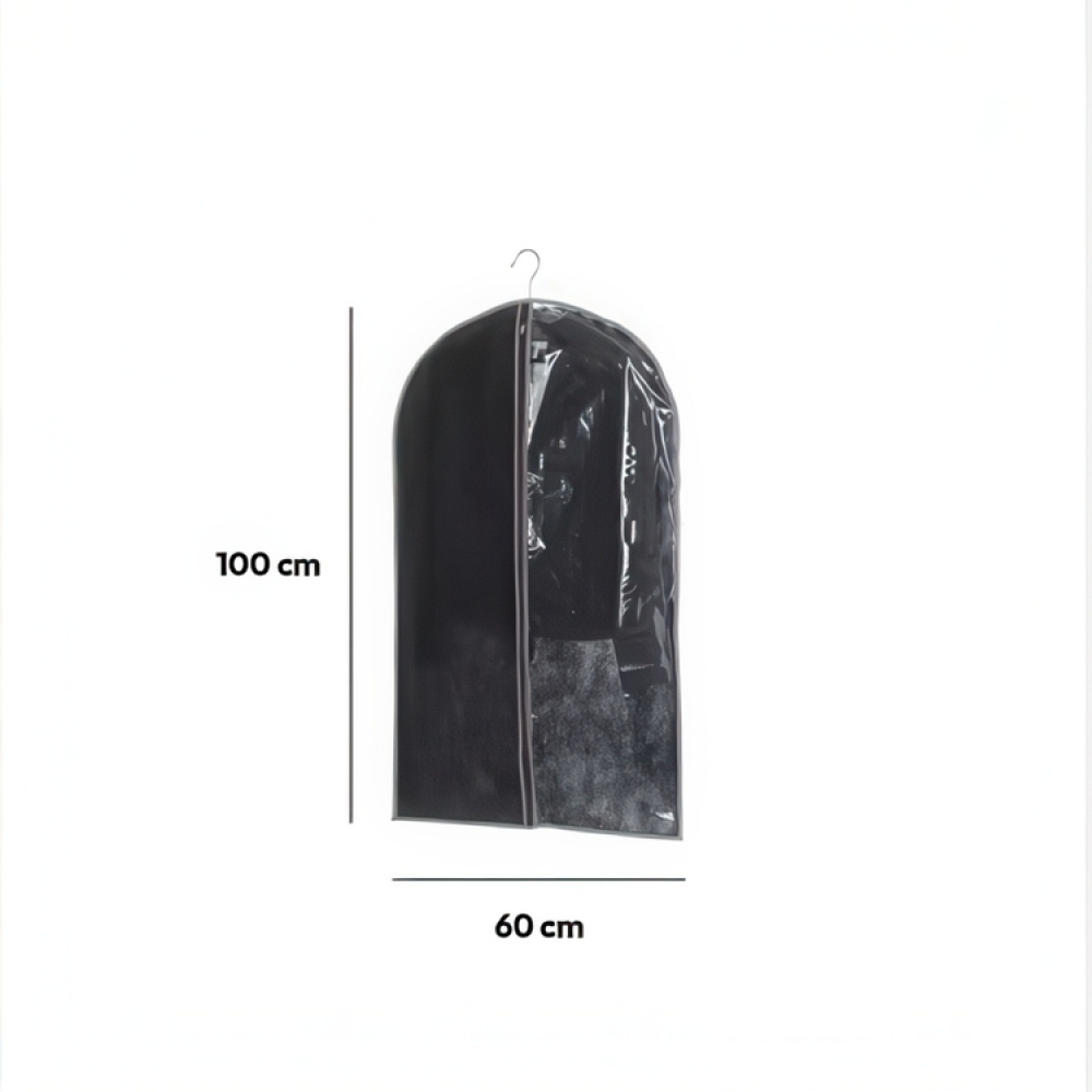 Klädöverdrag, Kort, SUIT COVER, 60 x H 100, Svart /Transparent i gruppen Förvaring / Garderobsförvaring / Klädgarderober hos SmartaSaker.se (41428)