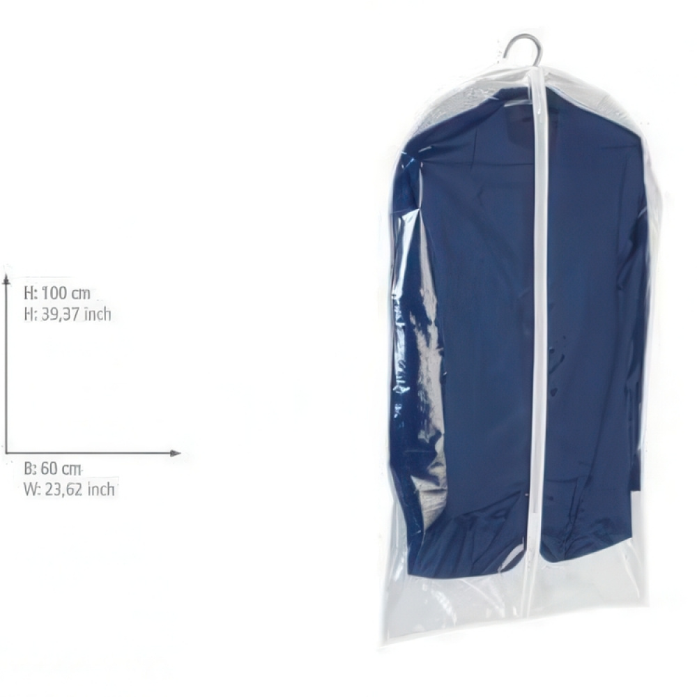 Klädöverdrag, Kort, TRANSPARENT, 60 x H 100 cm, Klar i gruppen Förvaring / Garderobsförvaring / Klädgarderober hos SmartaSaker.se (41430)