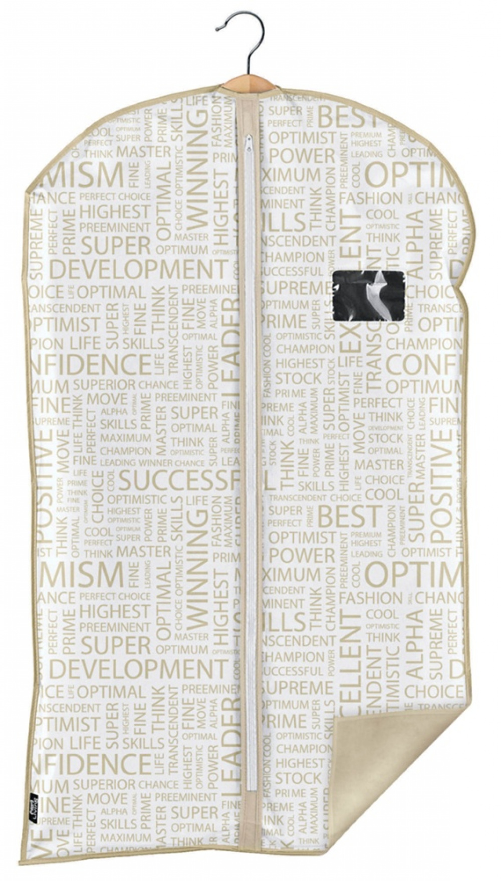 Klädöverdrag, Kort, URBAN GOLD, 60 x H 100 cm, Vit / Beige i gruppen Förvaring / Garderobsförvaring / Klädgarderober hos SmartaSaker.se (41432)