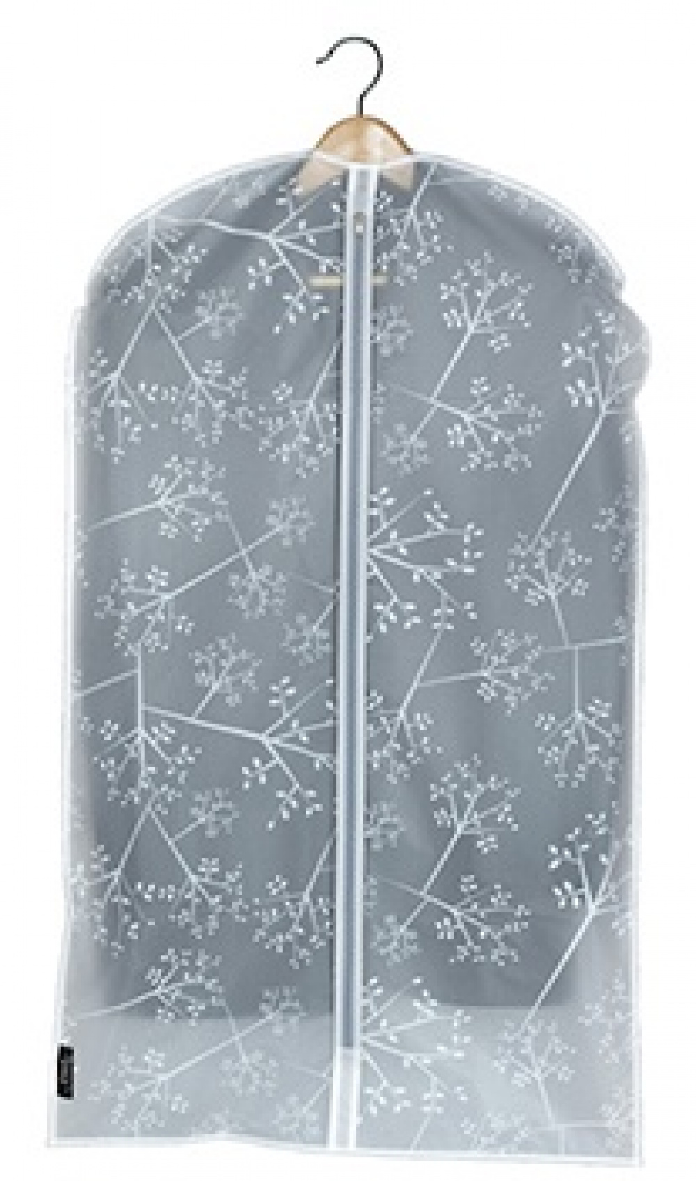 Klädöverdrag, Kort, WHITE LEAF, 60 x H 100 cm, Vit i gruppen Förvaring / Garderobsförvaring / Klädgarderober hos SmartaSaker.se (41433)