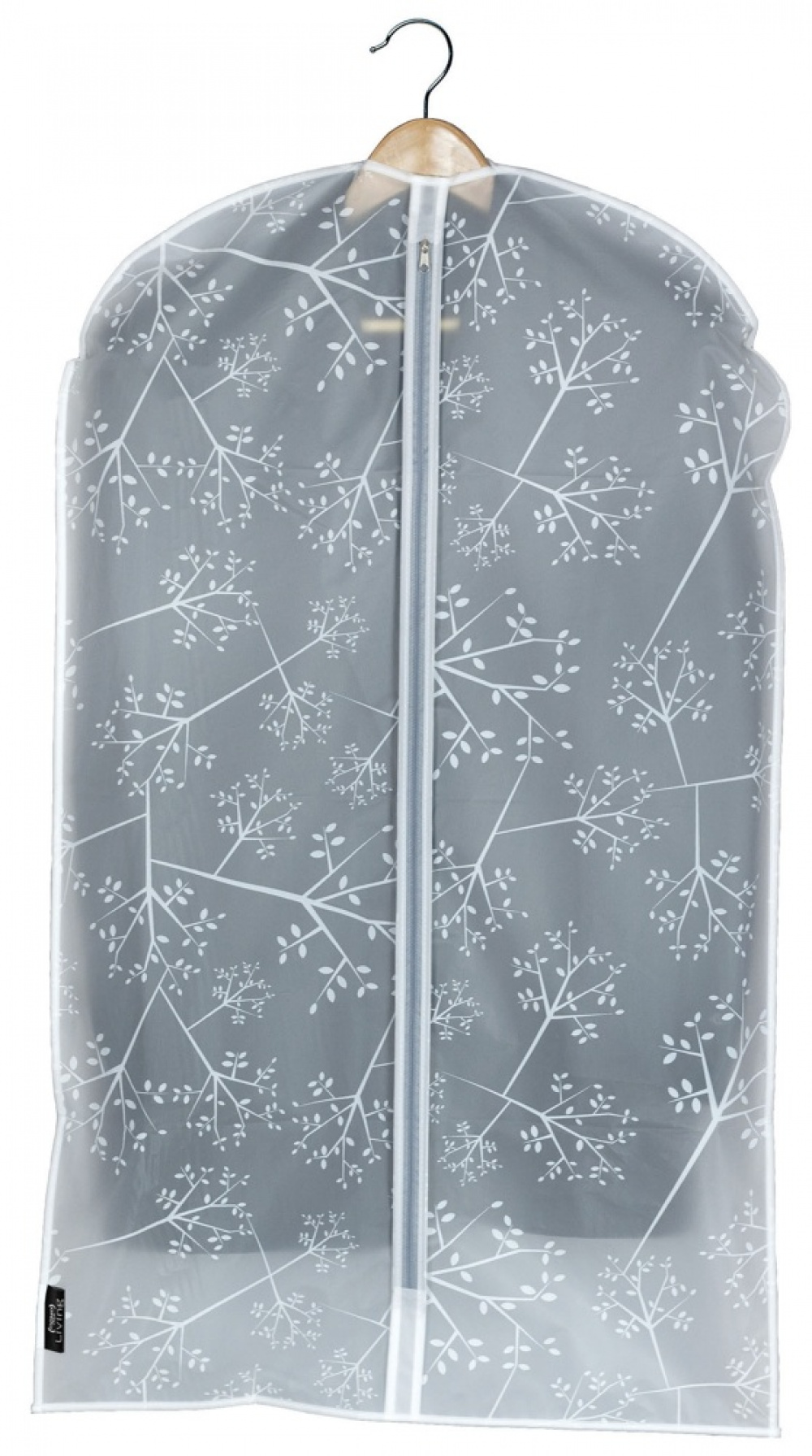 Klädöverdrag, Kort, WHITE LEAF, 60 x H 100 cm, Vit i gruppen Förvaring / Garderobsförvaring / Klädgarderober hos SmartaSaker.se (41433)