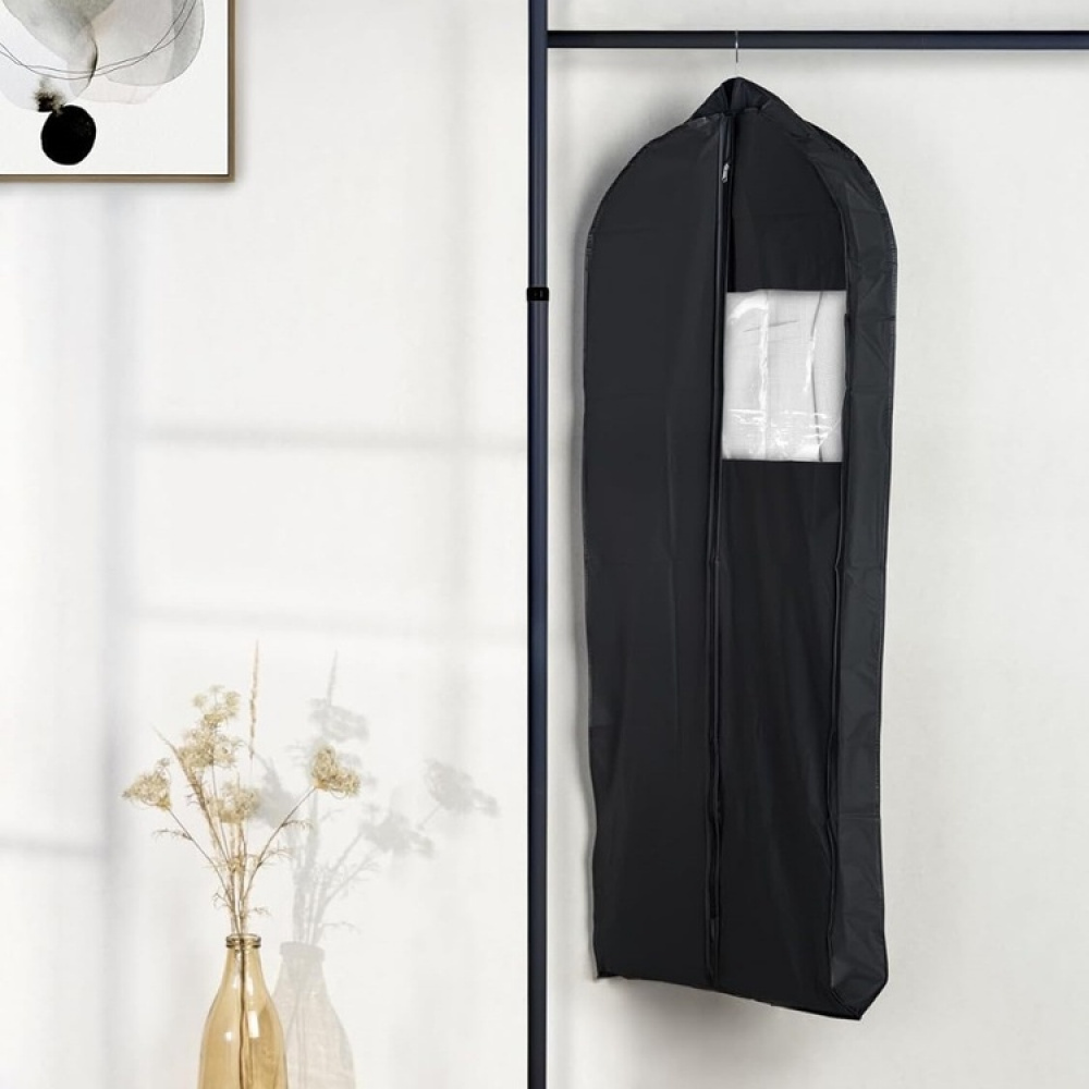 Klädöverdrag, Lång & Bred, DEEP BLACK, 60 x 12 x H135 cm, Svart i gruppen Förvaring / Garderobsförvaring / Klädgarderober hos SmartaSaker.se (41436)