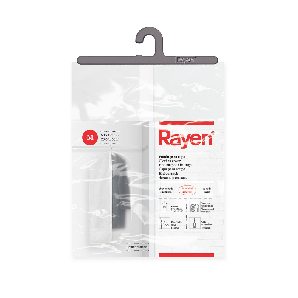 Klädöverdrag, Lång, NON WOVEN, 60 x 5 x H 135, Transparent / Vit i gruppen Förvaring / Garderobsförvaring / Klädgarderober hos SmartaSaker.se (41439)