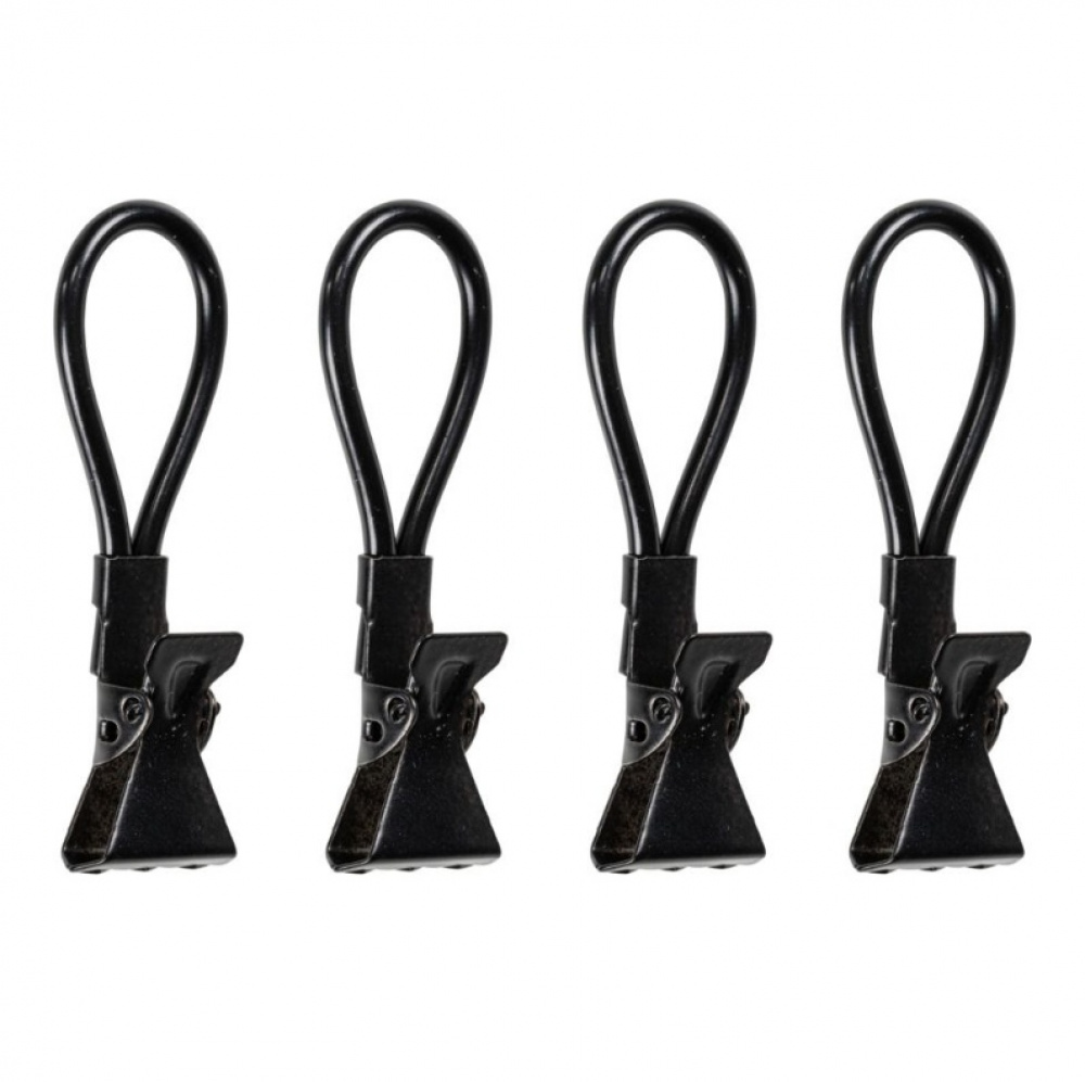 Klämmor för handdukar som saknar ögla, 4 st, TOWEL CLIPS, Svarta i gruppen Förvaring / Badrumsförvaring hos SmartaSaker.se (41453)