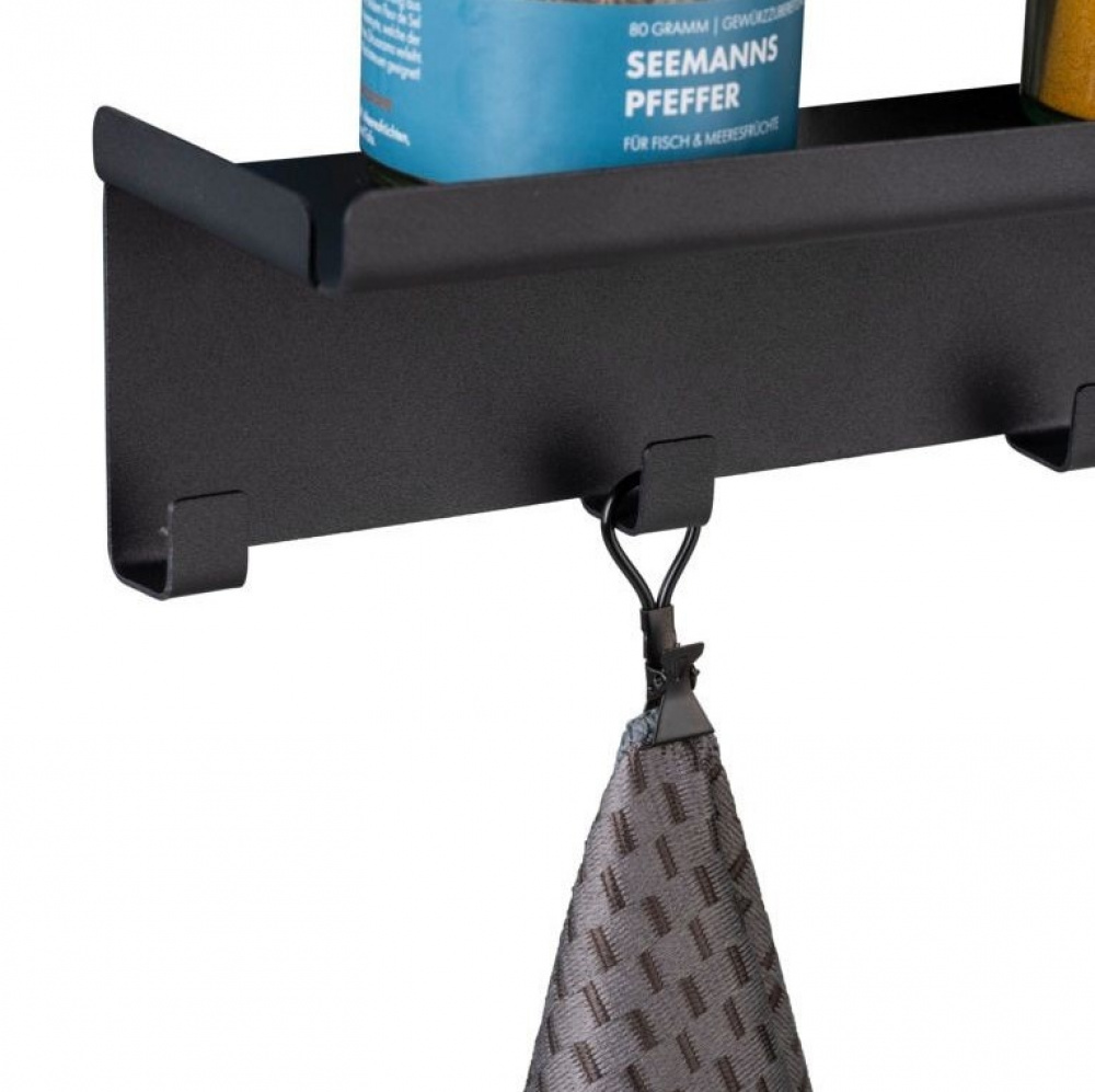 Klämmor för handdukar som saknar ögla, 4 st, TOWEL CLIPS, Svarta i gruppen Förvaring / Badrumsförvaring hos SmartaSaker.se (41453)