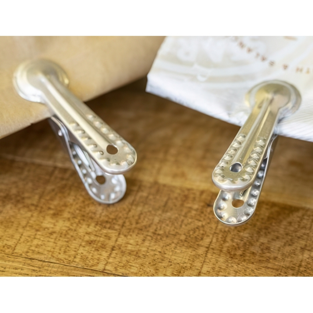 Klämmor i aluminium, 10 st, BAG-CLIPS LARGE, Kikkerland, Silver i gruppen Förvaring / Köksförvaring hos SmartaSaker.se (41455)