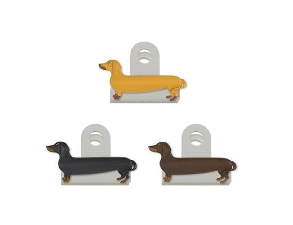Klämmor, Taxar, DOG BAG CLIPS, 3 st, Kikkerland, Mixade färger i gruppen Förvaring / Köksförvaring hos SmartaSaker.se (41459)