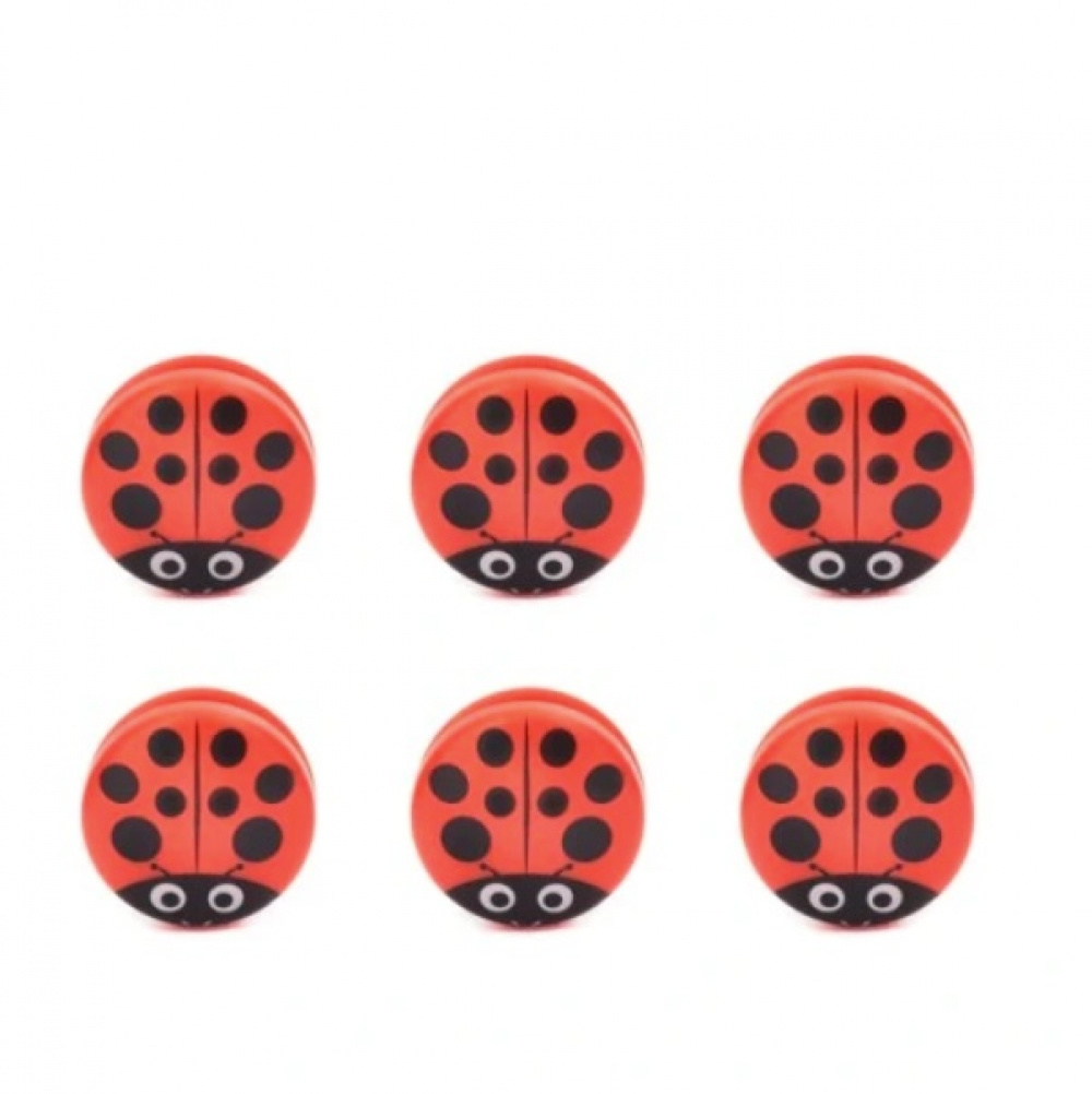 Klämmor, Nyckelpigor, 6 st, LADYBUG BAG CLIPS, Kikkerland, Röd / Svart i gruppen Förvaring / Köksförvaring hos SmartaSaker.se (41461)