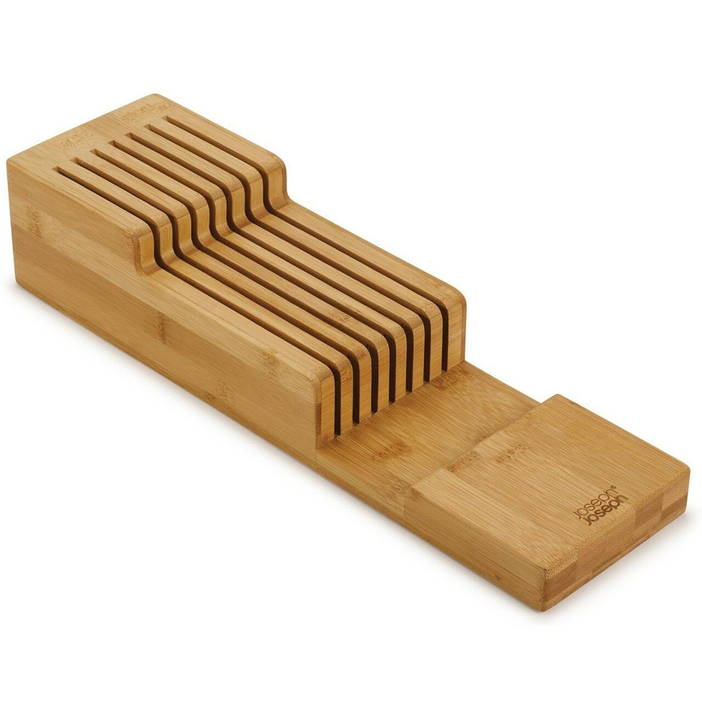Knivställ för 9 st knivar, 2 nivåer, DRAWERSTORE BAMBOO, Joseph Joseph, 39,8 x 11 x H 9 cm, Bambu i gruppen Förvaring / Köksförvaring / Organisera köksskåp / Besticklådor hos SmartaSaker.se (41465)