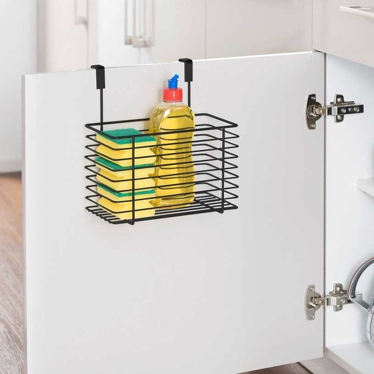 Korg i metall för skåpdörr, LARGE EINHÄNGEKORB, 24 x 15 x H24,5 cm, Svart i gruppen Förvaring / Köksförvaring / Organisera köksskåp hos SmartaSaker.se (41467)