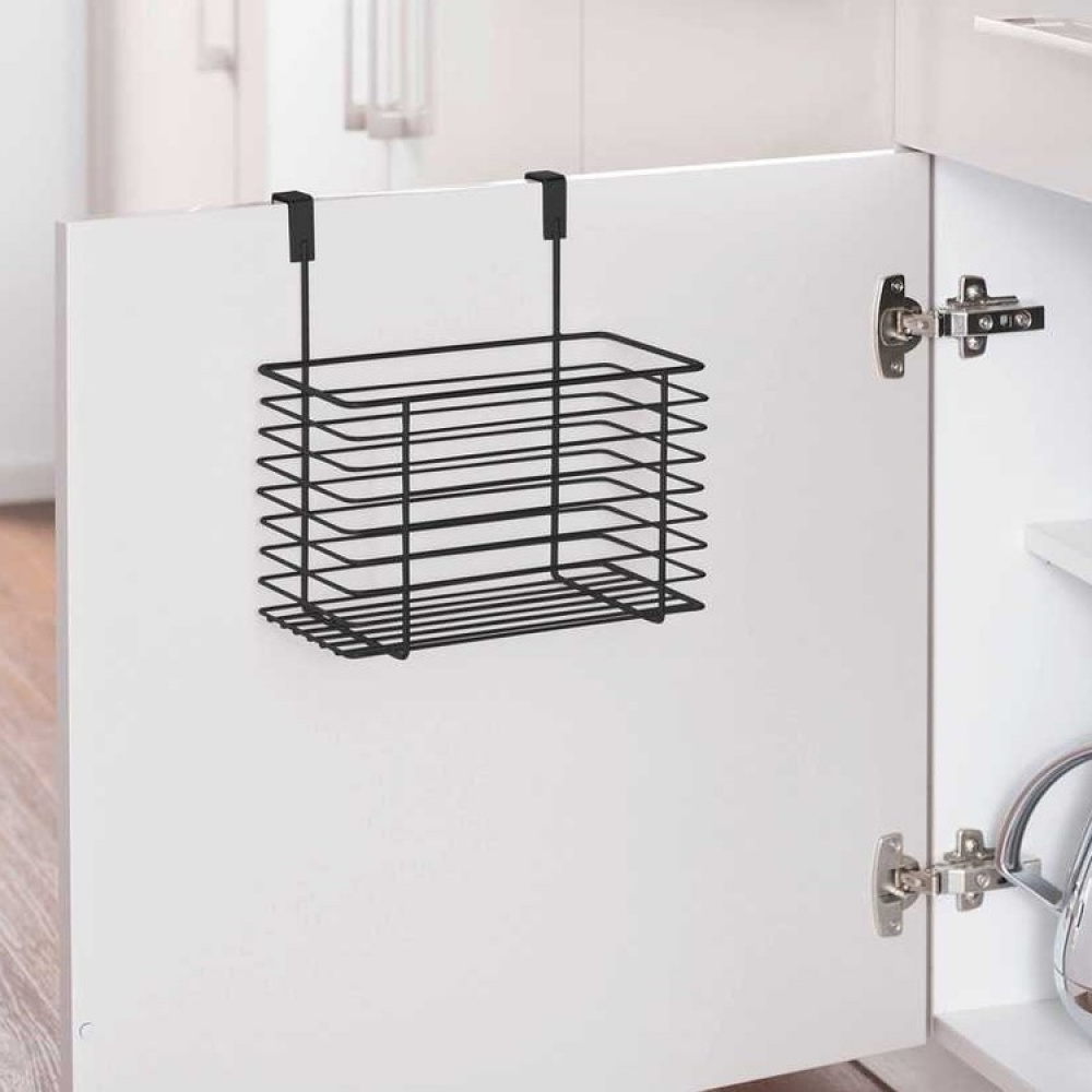 Korg i metall för skåpdörr, LARGE EINHÄNGEKORB, 24 x 15 x H24,5 cm, Svart i gruppen Förvaring / Köksförvaring / Organisera köksskåp hos SmartaSaker.se (41467)