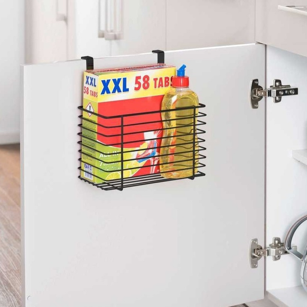 Korg i metall för skåpdörr, LARGE EINHÄNGEKORB, 24 x 15 x H24,5 cm, Svart i gruppen Förvaring / Köksförvaring / Organisera köksskåp hos SmartaSaker.se (41467)