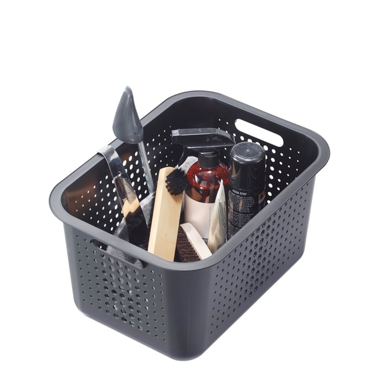 Korg / Låda, SMARTSTORE 13L BASKET RECYCLED, 37 x 28 x H20 cm, Grå i gruppen Förvaring / Förvaringslådor / SmartStore förvaringslådor hos SmartaSaker.se (41468)