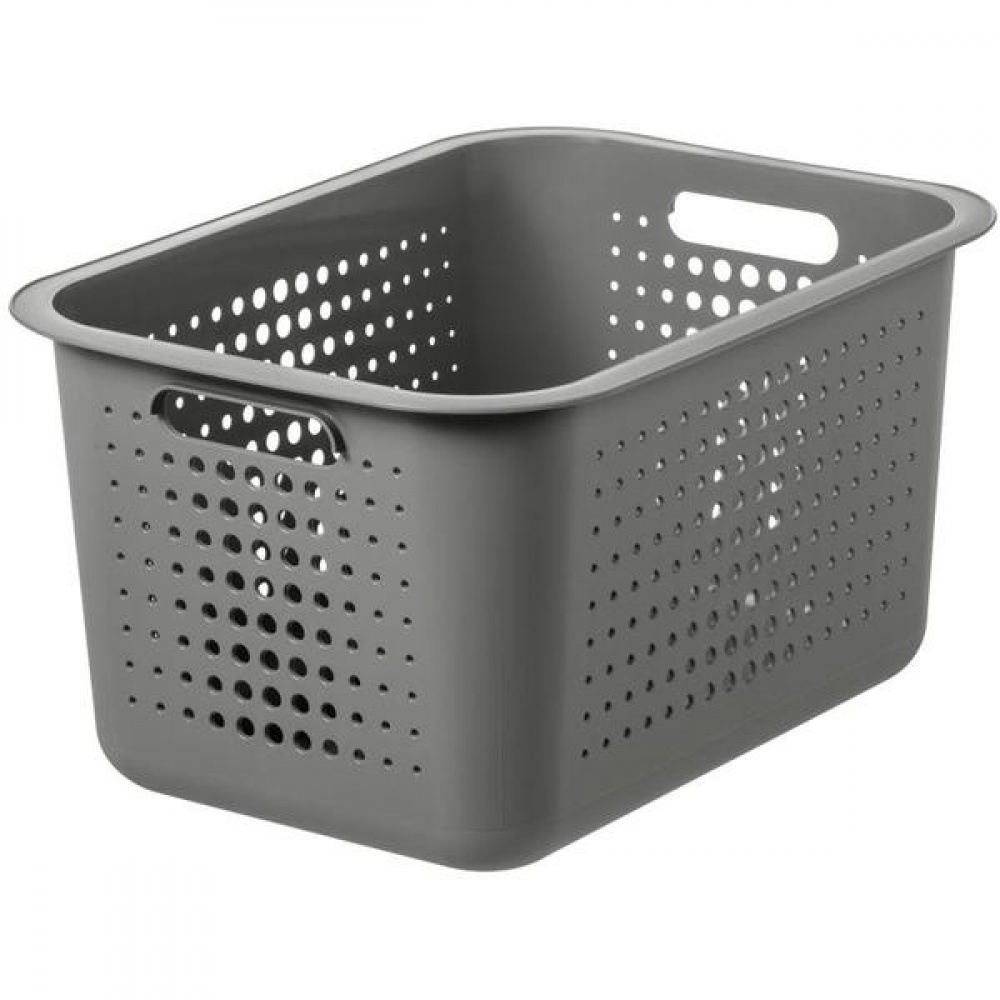 Korg / Låda, SMARTSTORE 13L BASKET RECYCLED, 37 x 28 x H20 cm, Grå i gruppen Förvaring / Förvaringslådor / SmartStore förvaringslådor hos SmartaSaker.se (41468)