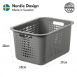 Korg / Låda, SMARTSTORE 13L BASKET RECYCLED, 37 x 28 x H20 cm, Grå Korg / Låda, SMARTSTORE 13L BASKET RECYCLED, 37 x 28 x H20 cm, Grå