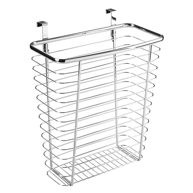 Korg / Papperskorg för över skåpdörr, Metall, ID AXIS, 15 x 31 x H37 cm, Silver i gruppen Förvaring / Badrumsförvaring / Papperskorgar hos SmartaSaker.se (41470)