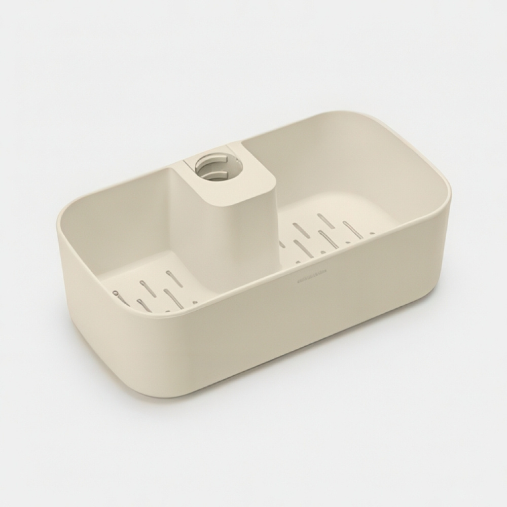 Korg för Dushstång, RENEW SHOWER CADDY, 24,4 x 13,3 x H 7,5 cm , Brabantia, Soft Beige i gruppen Förvaring / Badrumsförvaring / Bad- och duschkorgar hos SmartaSaker.se (41472)