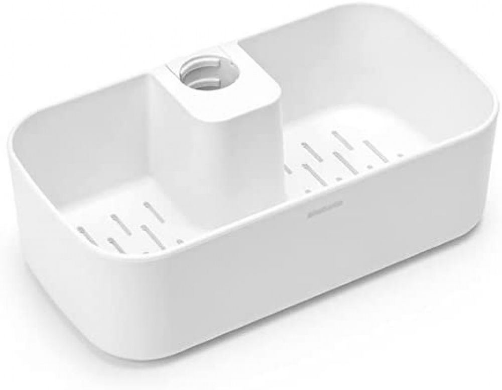 Korg för Dushstång, RENEW SHOWER CADDY, 24,4 x 13,3 x H7,5 cm , Brabantia, Vit i gruppen Förvaring / Badrumsförvaring / Bad- och duschkorgar hos SmartaSaker.se (41473)