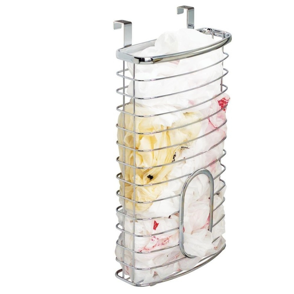 Korg för skåpdörr för plastpåsar, AXIS, 20,6 x 10 x H 37,6 cm, Silver i gruppen Förvaring / Köksförvaring / Organisera köksskåp / Under diskbänksförvaring hos SmartaSaker.se (41474)