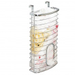 Korg för skåpdörr för plastpåsar, AXIS, 20,6 x 10 x H 37,6 cm, Silver  Korg för skåpdörr för plastpåsar, AXIS, 20,6 x 10 x H 37,6 cm, Silver