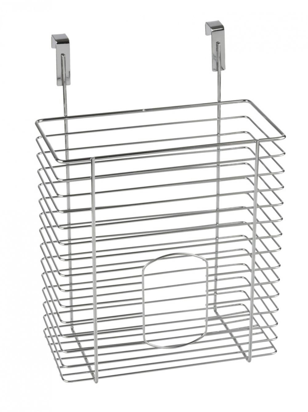 Korg för skåpdörr i metall, PLASTIC BAG ORGANIZER, 12 x 20 x H30 cm, Silver i gruppen Förvaring / Köksförvaring / Organisera köksskåp / Under diskbänksförvaring hos SmartaSaker.se (41475)
