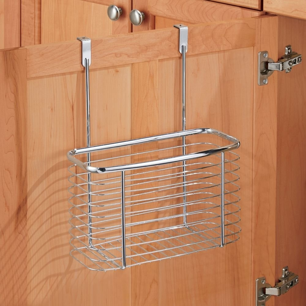 Korg för skåpdörr, Hög, ID OVER CABINET BASKET, 15 x 28 x H 35 cm, Silver i gruppen Förvaring / Köksförvaring / Organisera köksskåp / Under diskbänksförvaring hos SmartaSaker.se (41476)