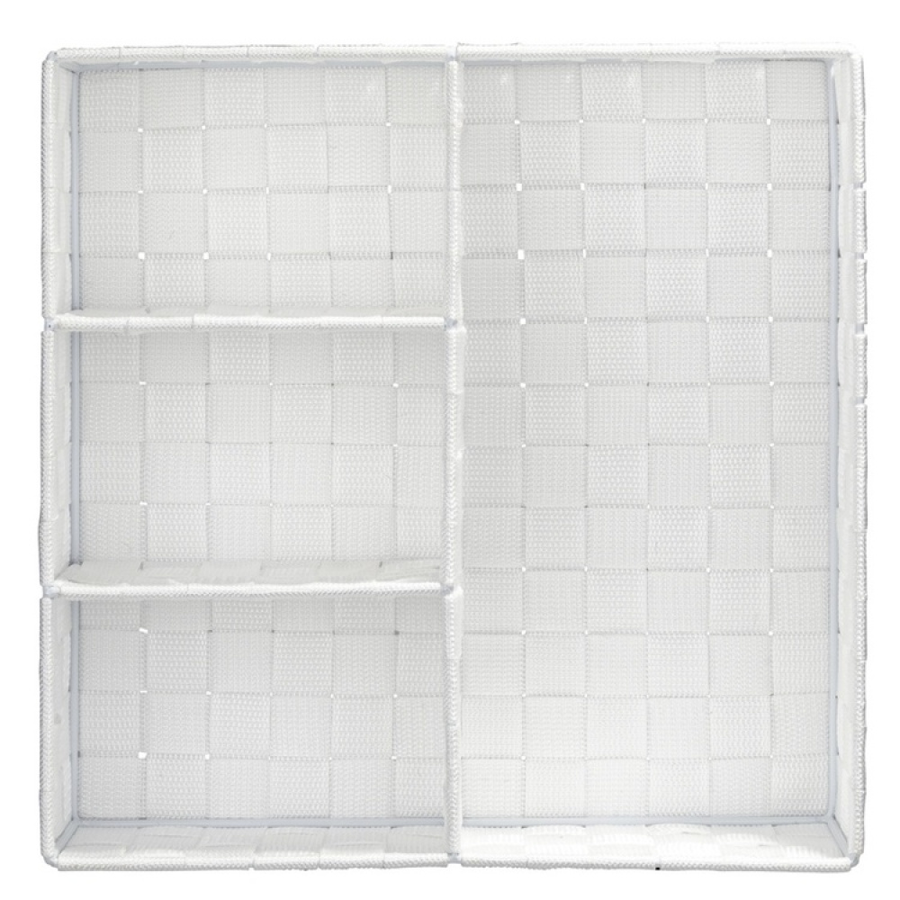 Korg med 4 fack, ADRIA, Large 32 x 32 x H 10 cm, Off white i gruppen Förvaring / Garderobsförvaring / Sorteringslådor hos SmartaSaker.se (41486)