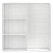 Korg med 4 fack, ADRIA, Large 32 x 32 x H 10 cm, Off white
