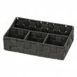 Korg med 4 fack, ADRIA, Liten, 17 x 26 x H6,5 cm, svart Korg med 4 fack, ADRIA, Liten, 17 x 26 x H6,5 cm, svart