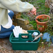 Korg med bärhandtag, HOME & GARDEN TIDY, 40 x 30 x H 17 cm, Grön Korg med bärhandtag, HOME & GARDEN TIDY, 40 x 30 x H 17 cm, Grön