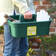 Korg med bärhandtag, HOME & GARDEN TIDY, 40 x 30 x H 17 cm, Grön Korg med bärhandtag, HOME & GARDEN TIDY, 40 x 30 x H 17 cm, Grön