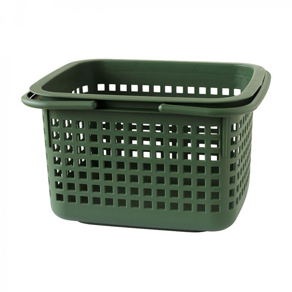 Korg med Lock, från Japan, 23 L, CESTINO MEDIUM, 42 × 35 × H 25 cm, Grön i gruppen Förvaring / Förråd- och garageförvaring / Korgar och hinkar hos SmartaSaker.se (41490)
