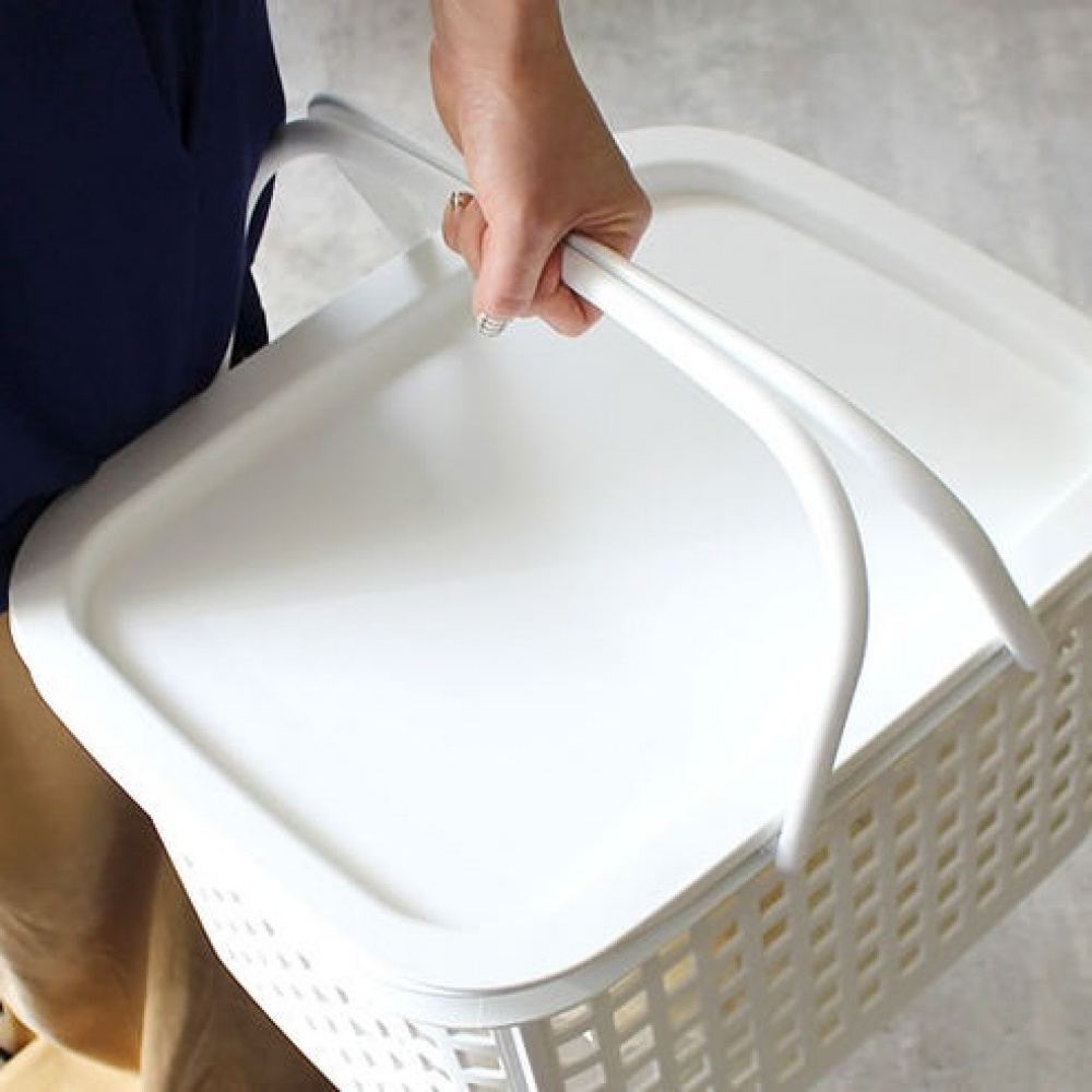 Korg med Lock, från Japan, 23 L, CESTINO MEDIUM, 42 × 35 × H 25 cm, Grön i gruppen Förvaring / Förråd- och garageförvaring / Korgar och hinkar hos SmartaSaker.se (41490)