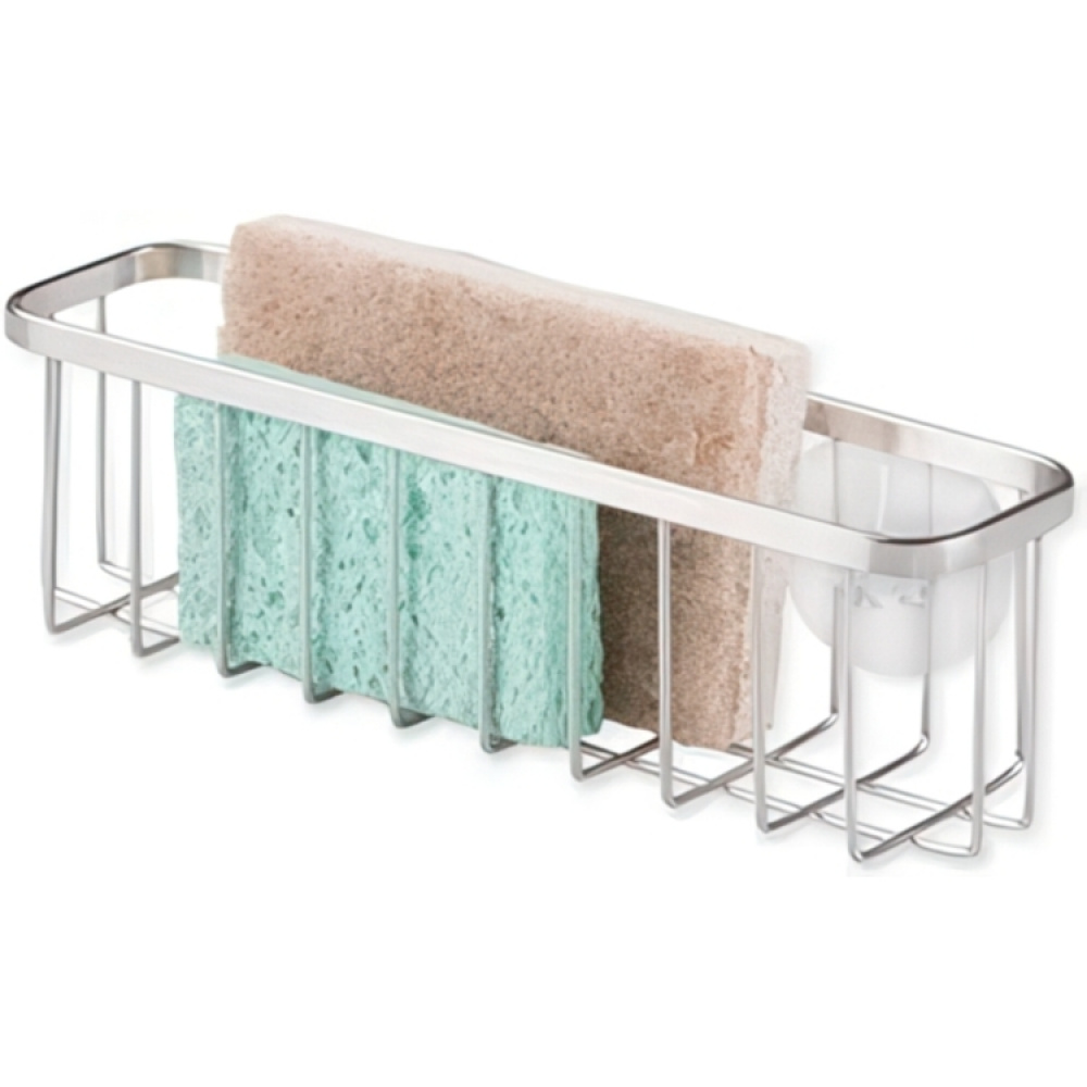 Korg till diskbaljan, med sugproppar, LARGE SUCTION SINK CENTER, Silver i gruppen Förvaring / Köksförvaring / Diskställ och diskbänk hos SmartaSaker.se (41493)