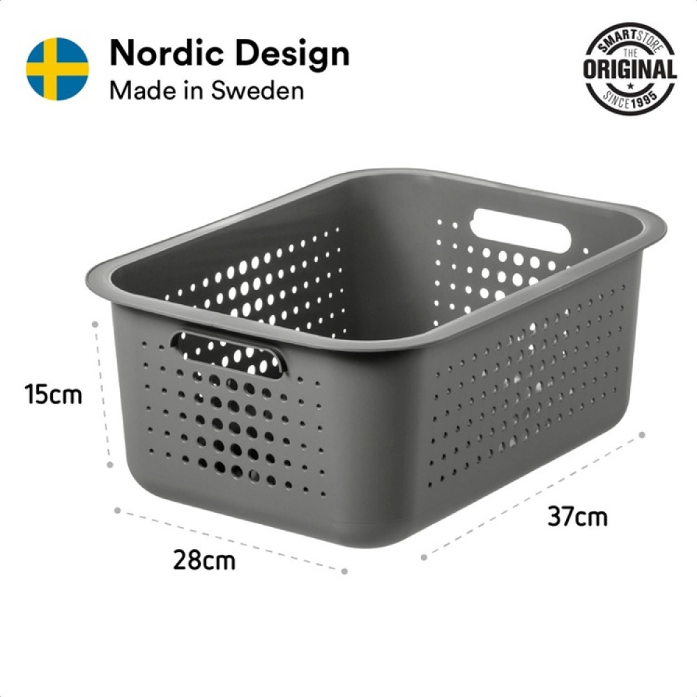 Korg, SMARTSTORE 10L BASKET RECYCLED, 37 x 28 x H15 cm i gruppen Förvaring / Förvaringslådor / SmartStore förvaringslådor hos SmartaSaker.se (41499)
