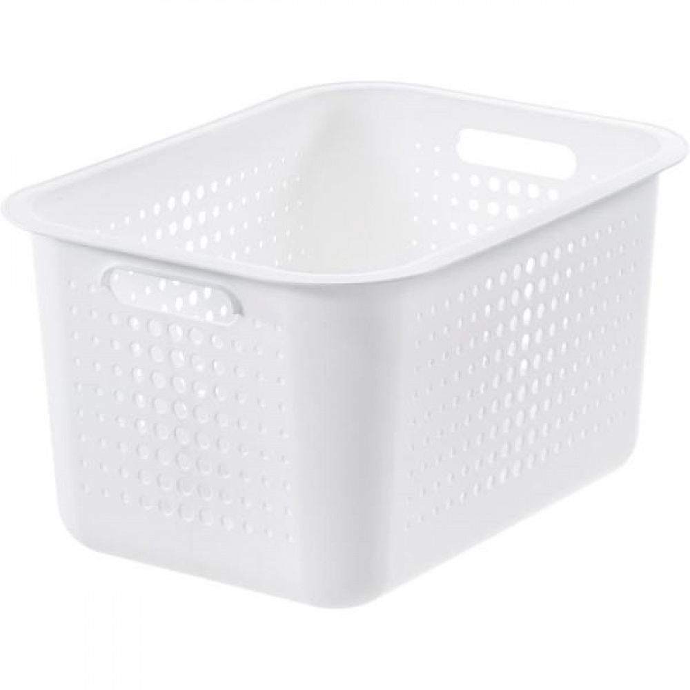 Korg, SMARTSTORE 13L BASKET RECYCLED, 37 x 28 x H20 cm, Vit i gruppen Förvaring / Förråd- och garageförvaring / Korgar och hinkar hos SmartaSaker.se (41500)