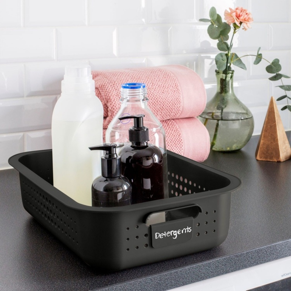 Korg, SMARTSTORE 6L BASKET RECYCLED, 37 x 28 x H10 cm, Grå i gruppen Förvaring / Förråd- och garageförvaring / Korgar och hinkar hos SmartaSaker.se (41501)