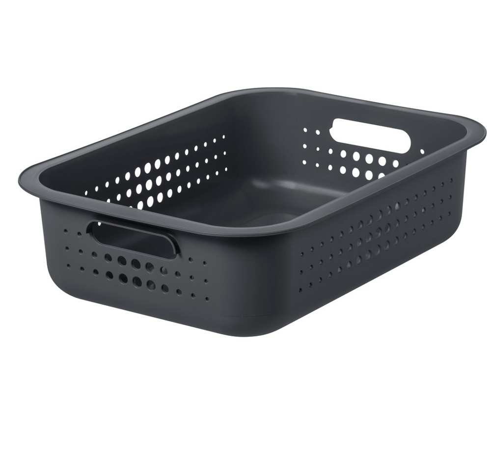 Korg, SMARTSTORE 6L BASKET RECYCLED, 37 x 28 x H10 cm, Grå i gruppen Förvaring / Förråd- och garageförvaring / Korgar och hinkar hos SmartaSaker.se (41501)