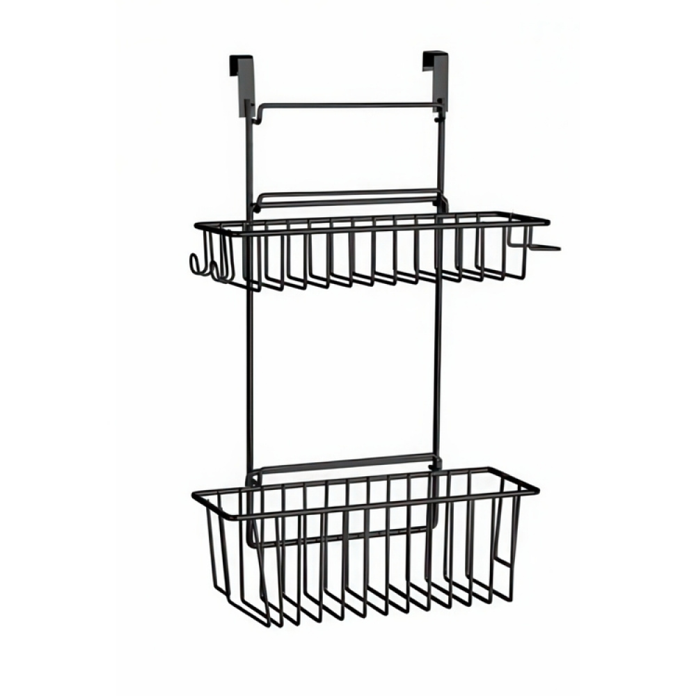 Korgar för skåpdörr, CLIP-ON-BASKET, 24 x 15 x H 11,5 cm, Svart i gruppen Förvaring / Köksförvaring / Organisera köksskåp / Under diskbänksförvaring hos SmartaSaker.se (41502)