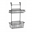Korgar för skåpdörr, CLIP-ON-BASKET, 24 x 15 x H 11,5 cm, Svart Korgar för skåpdörr, CLIP-ON-BASKET, 24 x 15 x H 11,5 cm, Svart